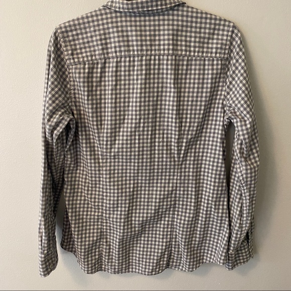 Eddie Bauer Gray Check Flannel Medium - Picture 3 of 6